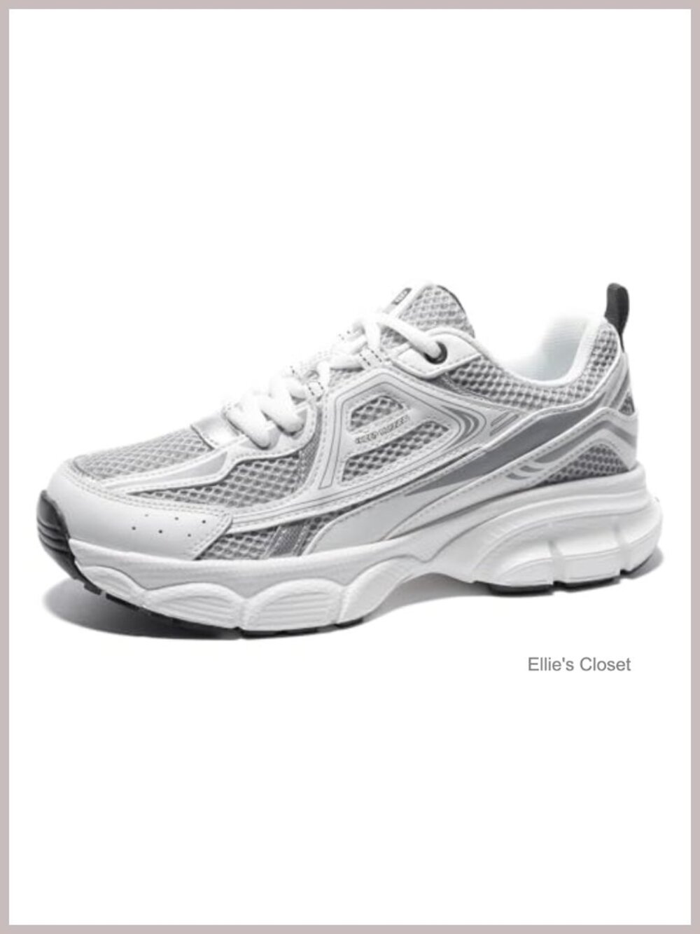 Chunky Fashion Sneakers Lace-Up Breathable Mesh Low Top Platform